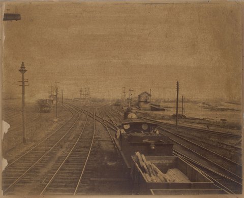 Early Melbourne goods yard, c. 1890