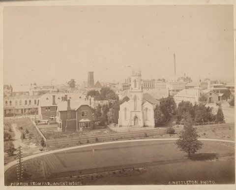 Fitzroy from Parliament House [Vic.], 1880s