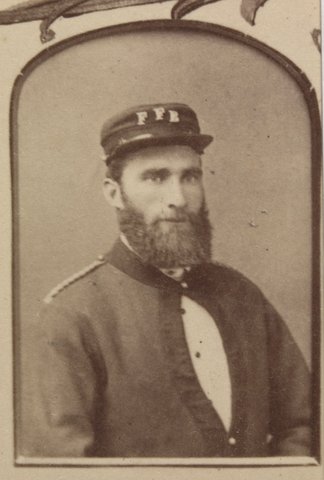 Presented to Captain Hugh Morris by the members of the Footscray Volunteer Fire Brigade, 1884