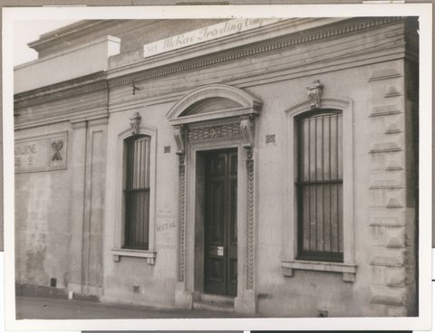Royal Tennis Club Bldg i.e. Building, Exhibition Street, north door, 1949