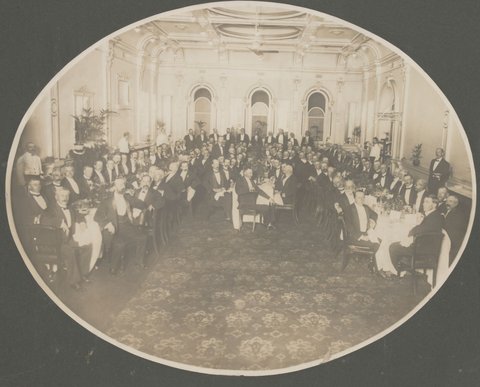 Diners at Jubilee Dinner held at Grand Hotel, Melbourne, 31st March, 1909
