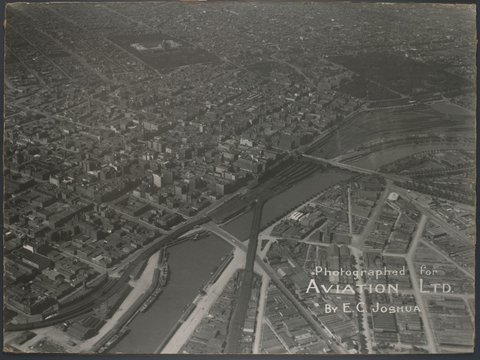 Aerial view of Melbourne, c. 1920