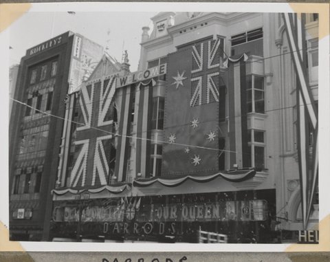 Royal Visit decorations, Melbourne Vic, c. 1954