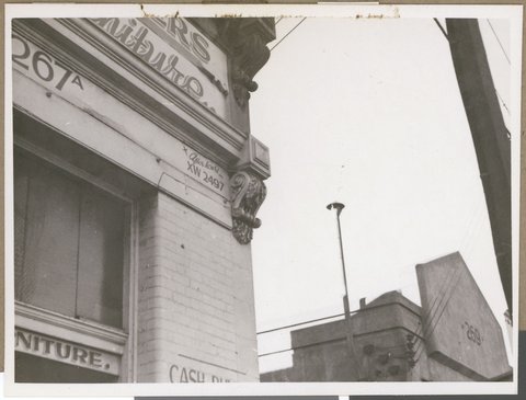 267A Toorak Road, South Yarra - Detail of bracket [Vic.], c. 1949