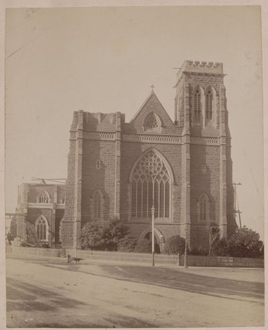 St. Patrick's Cathedral under construction, East Melbourne, c. 1880
