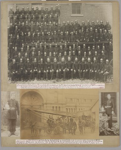 Melbourne Metropolitan Fire Brigade head station and Melbourne Fire Brigade group at the Exhibition Buildings, 1897–1905