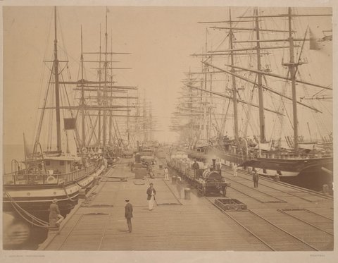 The Melbourne and Hobson's Bay United Railway Company's Pier, c. 1885
