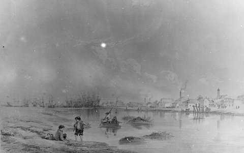 Yarra from Princes Bridge, c. 1920