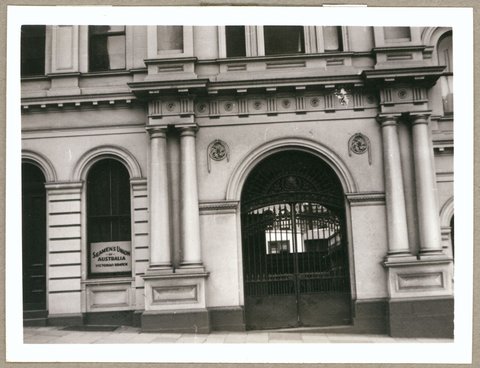Western Market buildings, cnr of Flinders Lane and William Street Melbourne, Vic, 1949