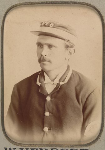 Presented to G. Butlin on disbandment of the Footscray Volunteer Fire Brigade, 1891