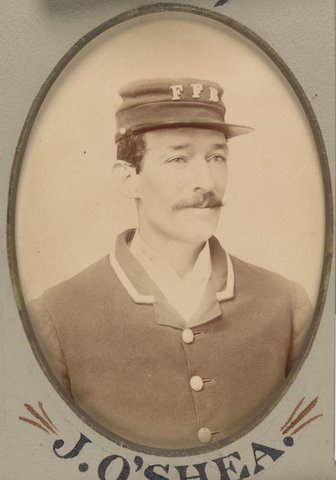 Presented to G. Butlin on disbandment of the Footscray Volunteer Fire Brigade, 1891