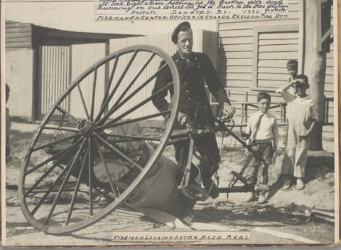Two photographs relating to the Croydon Fire Station, 1900–26