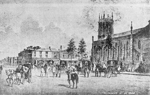 Flinders Street in 1864