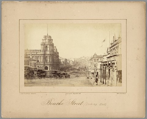 Bourke Street (looking east), c. 1870