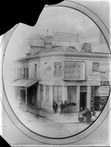 Corner of Elizabeth and Little Collins St, c. 1920