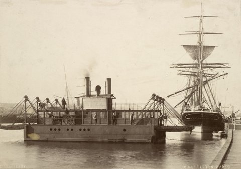 Spencer Street ferry, c. 1880