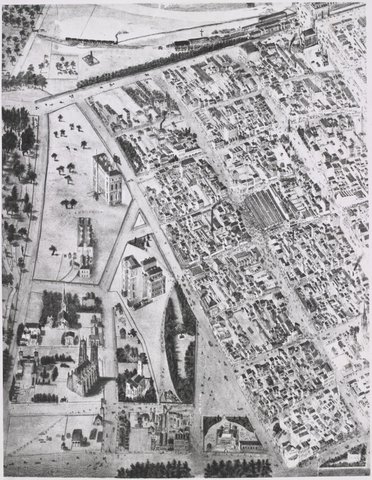 Isometrical plan of Melbourne & suburbs, 1866