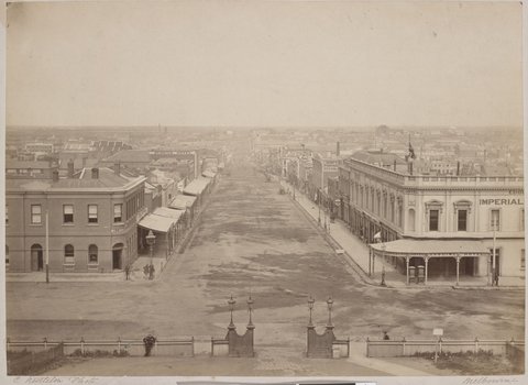 Bourke Street from Parliament House, c. 1870