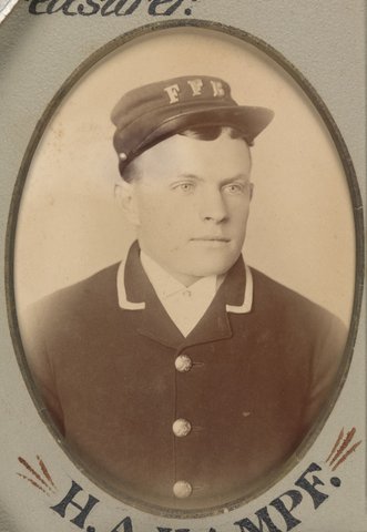 Presented to G. Butlin on disbandment of the Footscray Volunteer Fire Brigade, 1891