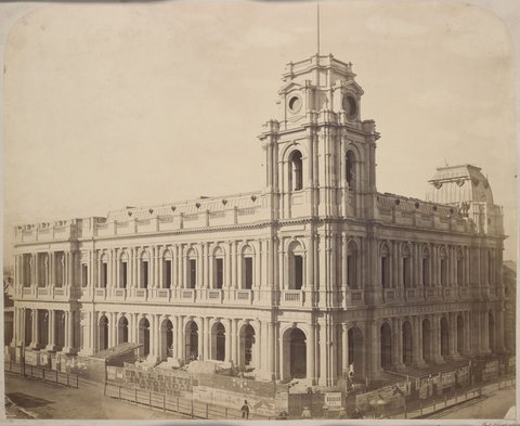 Post Office Melbourne prior to completion 1868, 1866