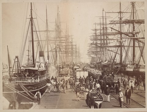Railway Pier Sandridge [Melbourne & Hobson's Bay Railway Pier], 1885–87