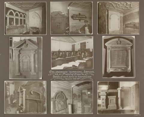 Collingwood Technical School plastering class, 1926