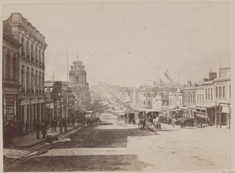 Bourke Street, looking east - Melbourne, c. 1880