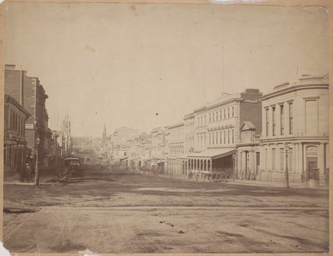 Collins St. Melbourne looking east from corner of Queen St, c. 1872