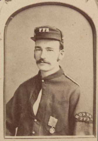 Presented to Captain Hugh Morris by the members of the Footscray Volunteer Fire Brigade, 1884