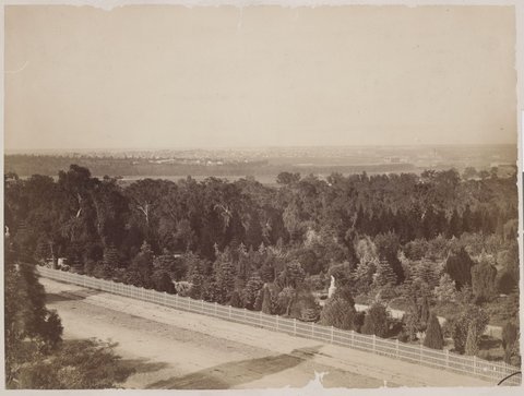 Melbourne from the Fitzroy Gardens, 1872
