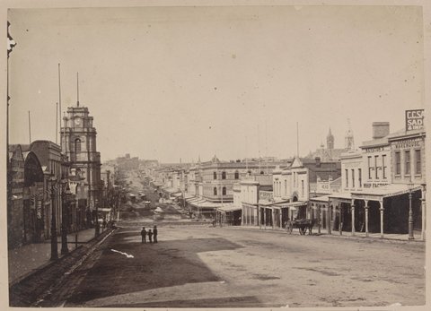 Bourke Street, looking East, Melbourne, c. 1875