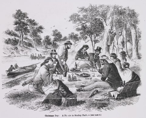 Christmas Day : a picnic in Studley Park, c. 1920
