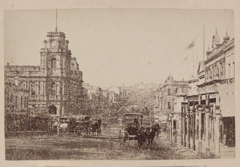 Bourke Street (looking east), c. 1870