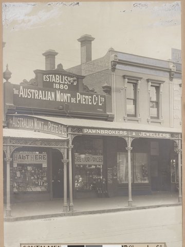 The Australian Monte de Piete Co. Ltd. : South Melbourne Branch, c. 1920