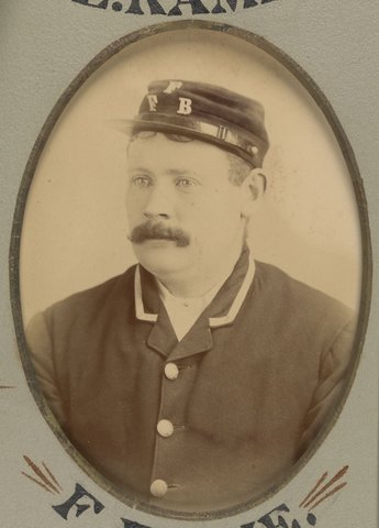 Presented to G. Butlin on disbandment of the Footscray Volunteer Fire Brigade, 1891