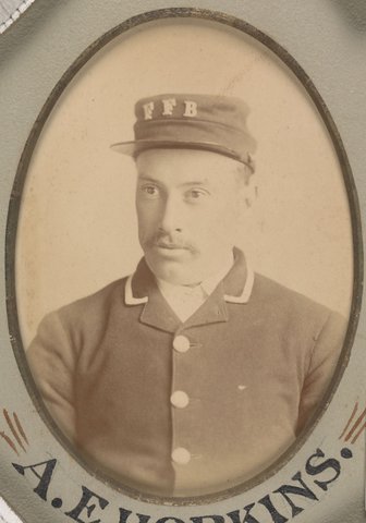 Presented to G. Butlin on disbandment of the Footscray Volunteer Fire Brigade, 1891