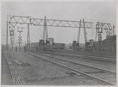 Spencer Street Station yard, 1917
