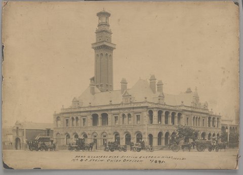 Head Quarters Fire Station Eastern Hill, Melb, 1891