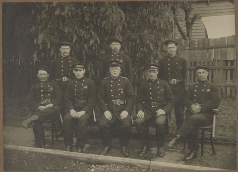 Metropolitan Fire Brigade Officers and Men of No 47 Footscray July 1910