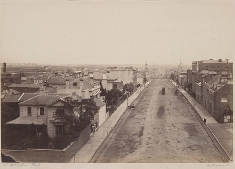 Collins Street east, 1866