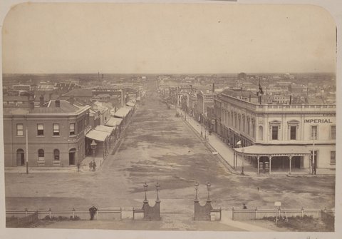 Bourke Street east, c. 1870