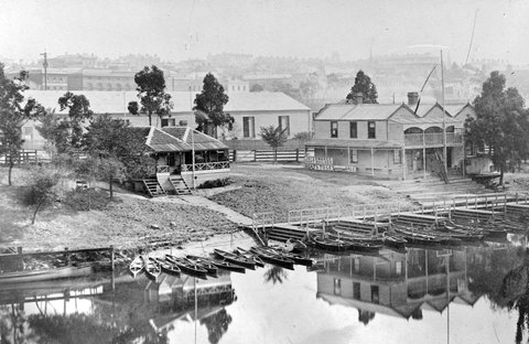 View Of Boat Building Yards, Melbourne, c. 1920