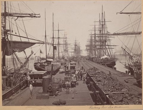 Railway Pier Port Melbourne, c. 1870