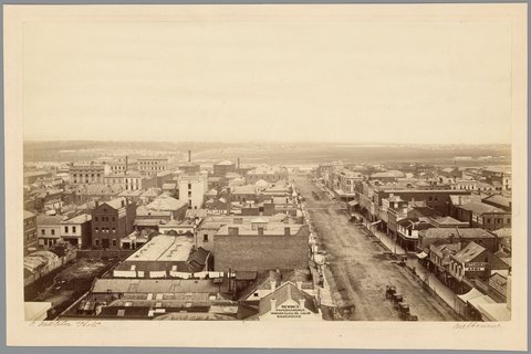Elizabeth Street looking south from Bourke Street, c. 1867