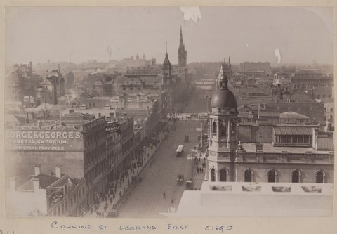 Collins Street looking east, c. 1890