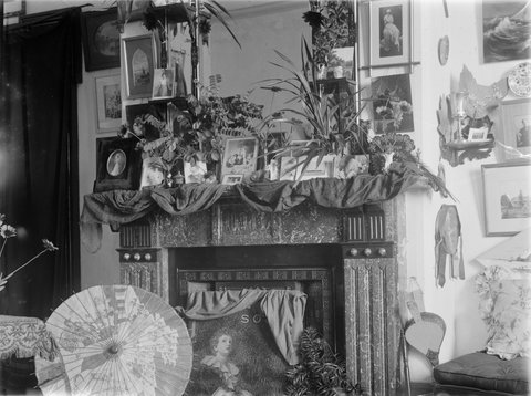 Interior view, "Harefield" [at Brighton Beach], 1900