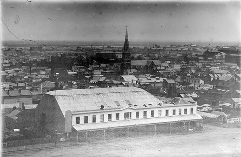 View West Across Melbourne, Looking From The Roof Of Parliament House, 1920?