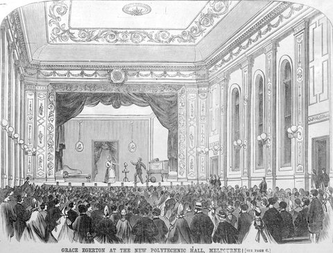 Grace Egerton At The New Polytechnic Hall, Melbourne, c. 1920