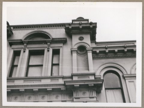 Western Market buildings, cnr of Flinders Lane and William Street Melbourne, Vic, 1949