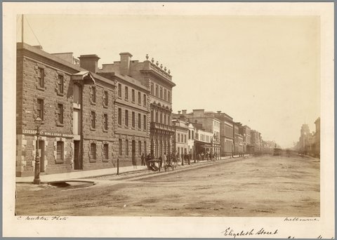 Elizabeth Street Melbourne, c. 1870